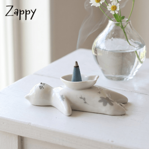 Zappy / ザッピー】ねこのインセンストレイ お香立て アロマ｜アクセサリートレーやインテリアに