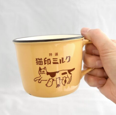 星羊社の猫印ミルク美濃焼マグカップ限定カラーピンク