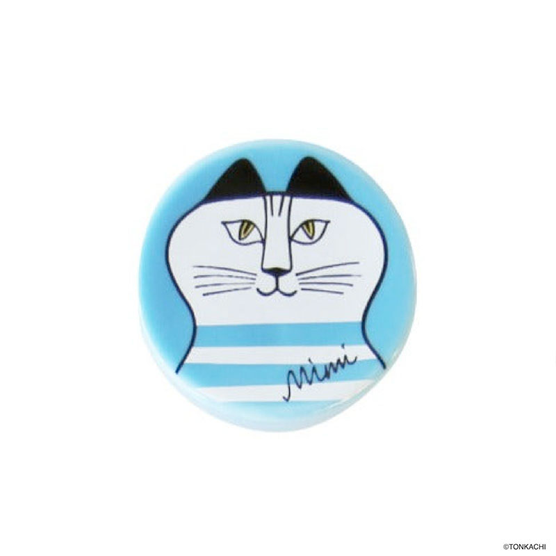 【リサ・ラーソン】美濃焼　陶器マグネット｜ミンミ　Mimmi　青｜Lisa Larson｜猫ネコねこ