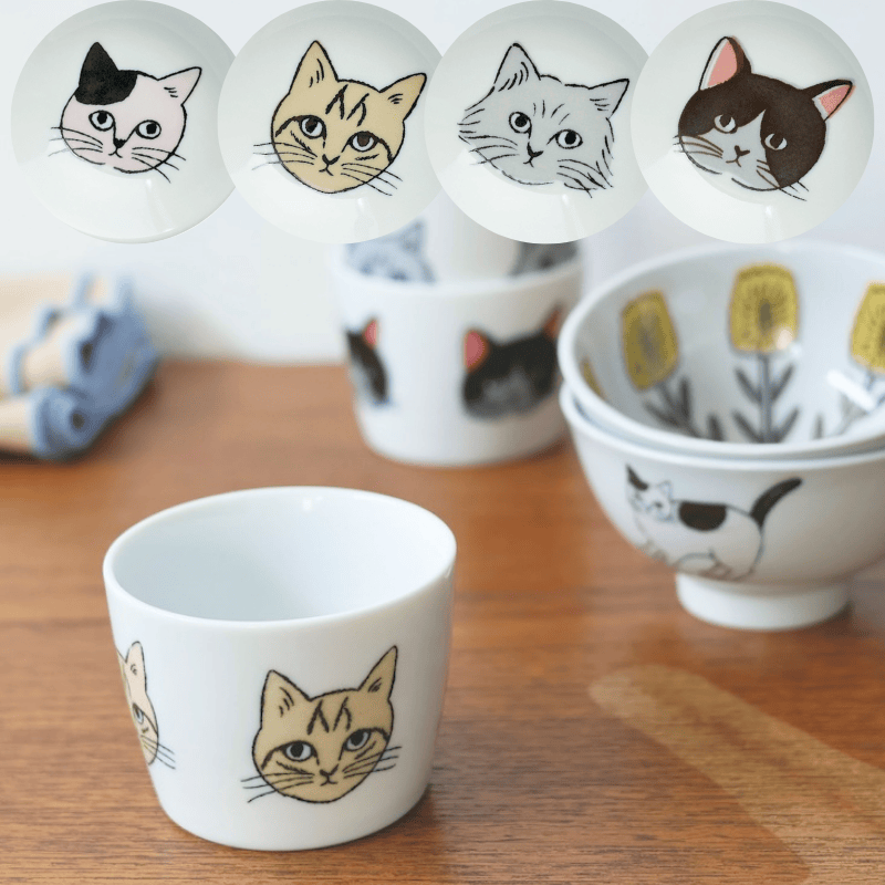 【松尾ミユキ / Matsuo Miyuki】Free cup フリーカップ コップ｜４種類から選べる Chloe/Pepper/Noisettes/Pumpkin｜ねこ猫ネコcat