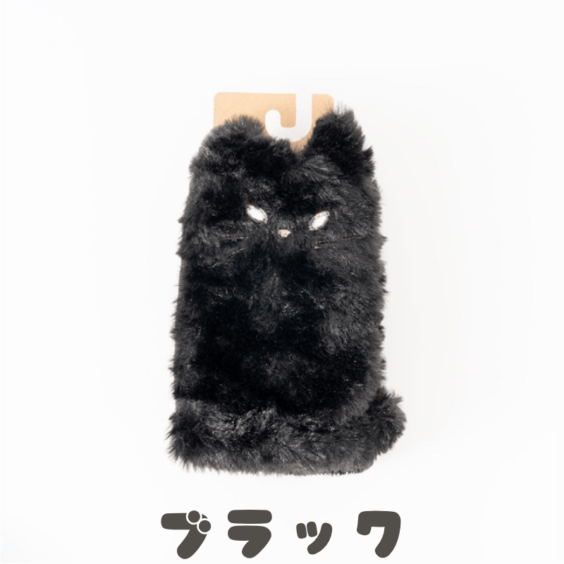 画像3: ふわふわフェイクネコファー指ぬきグローブ|3種類から選べるカラー ブラウン/グレイ/ブラック|猫ねこキャットcat (3)