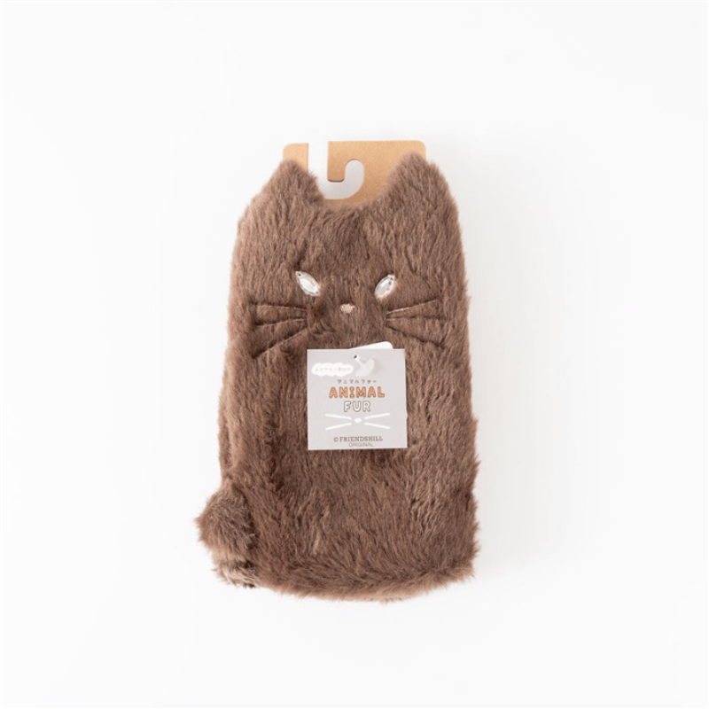 画像13: ふわふわフェイクネコファー指ぬきグローブ|3種類から選べるカラー ブラウン/グレイ/ブラック|猫ねこキャットcat (13)